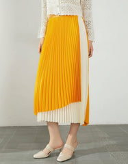 Designer Plissé Pleats Japanese Pleated Midi Skirt