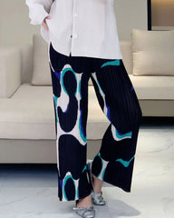 Designer Plissé Trousers for Evening Wear
