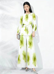 Luxury Plissé Dressy Pant Set