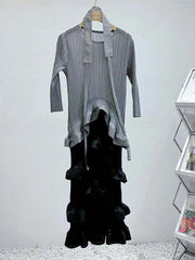 Elegant Pleated Tiered Dress