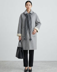 Elegant Double-Faced Wool Blend Coat