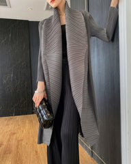 Elegant Pleated Evening Coat