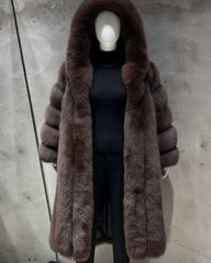 Exotic Fox Fur Couture Coat | Full-Length, Custom-Made, Luxury Resort & Formal