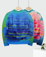 Floral Japanese Pleated Plissé Sculptural Top