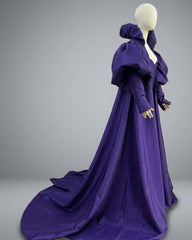 Couture Puffed-Sleeve Cape