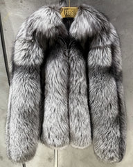 Fox Fur Coat - Full Fur, Zip Closure