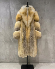 Custom Full-Length Gold Fox Fur Coat