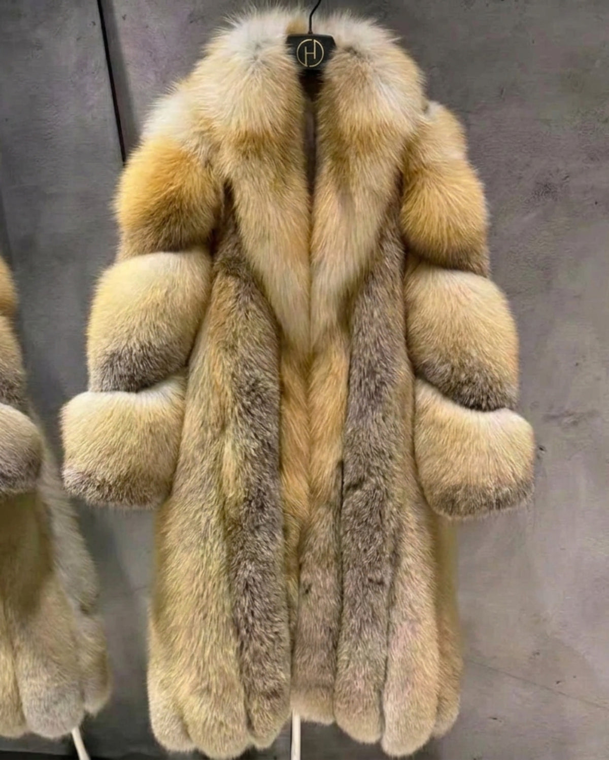 Custom Full-Length Gold Fox Fur Coat