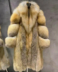 Full-Length Gold Fox Fur Coat