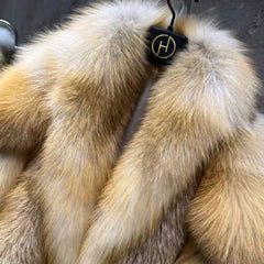Custom Full-Length Gold Fox Fur Coat