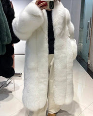 Luxury Full-Length Fox Fur Coat