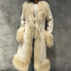 Full Length Shearling Fur Coat for Women