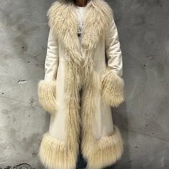 Full Length Shearling Fur Coat for Women