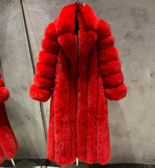 Full Length Red Fox Fur Coat