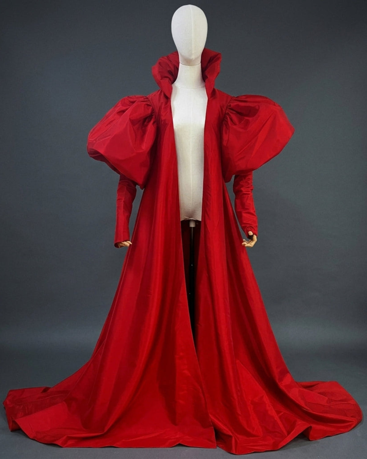  Couture Puff-Sleeve Opera Coat