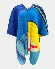 Geometric Pleated Tunic Top