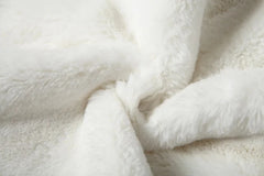 Women's Cozy Luxury White Robe Faux Fur Coat