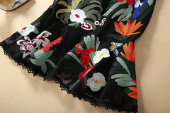 Floral Embroidered Sleeveless Dress
