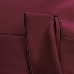 Women's Luxe Burgundy Blazer with White Sash