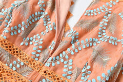 Couture Mesh Embroidery Midi Dress