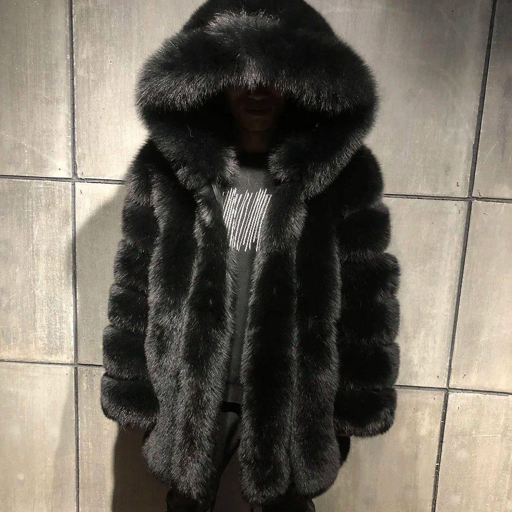 Men's Fox Fur Trench Coat