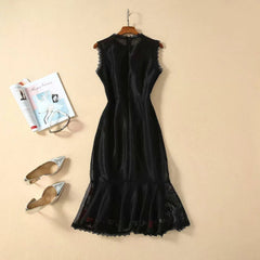 Floral Embroidered Sleeveless Dress
