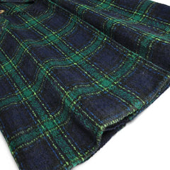 Women's Luxe Woolen Plaid Long Trench Coat