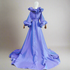 Luxury Ruffle Taffeta Opera Coat