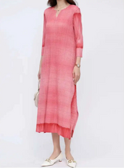 Luxury Casual Pleated Midi Dress