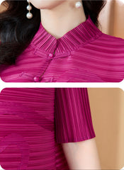 Couture Plissé 3/4 Sleeve Top & Pants