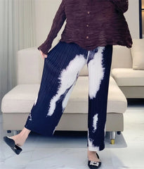 HEYFANCYSTYLE Designer Japanese Pleated Pants - Luxury Women's Plissé