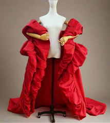 HEYFANCYSTYLE Haute Couture Designer Formal Ruffle Avant-Garde Cape Arm Wrap Jacket