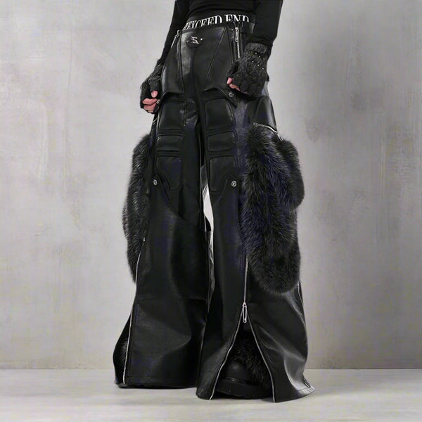 【typeservice】24fw Fur Trim Pants HEYFANCYSTYLE_High-