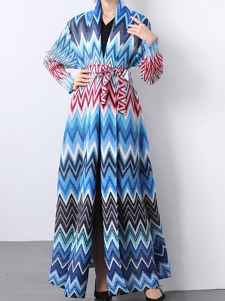 HEYFANCYSTYLE Luxury Japanese Pleats Coat for Cruise Formal  - Elegant & Unique