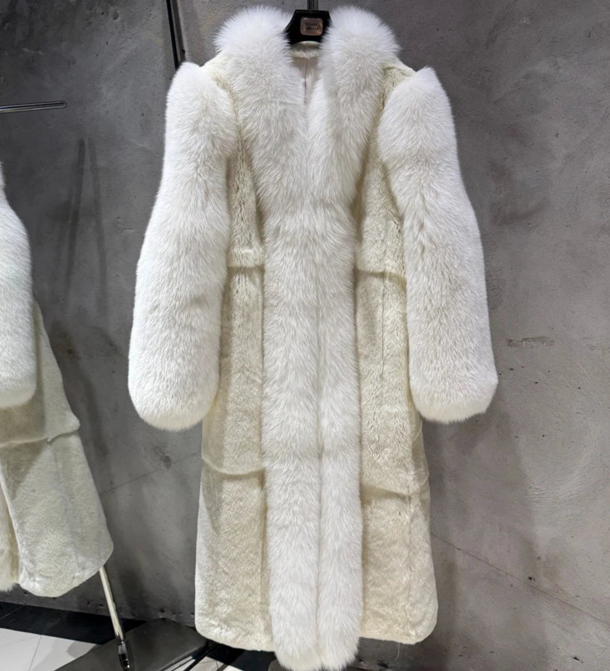 HEYFANCYSTYLE Luxury Real Fox Fur Long Coat Women's
