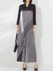 HEYFANCYSTYLE Luxury Women's Designer Japanese Pleated Geometric Set