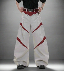 HEYFANCYSTYLE Men's Baggy Pants Luxury Streetwear Statement Trousers
