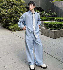 HEYFANCYSTYLE Men's Designer Blouse Pants Set – Luxury Collection