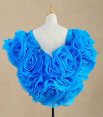 HEYFANCYSTYLE Women's Couture Hand-Embroidered Glamorous Floral Wrap Cape