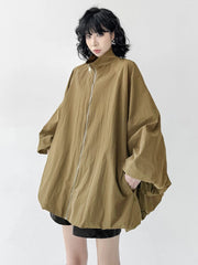 HEYFANCYSTYLE Women's Designer Japanese Oversized Balloon Sleeve Jacket