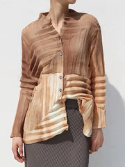 HEYFANCYSTYLE Women's Designer Japanese Pleated Lightweight Cardigan
