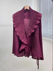HEYFANCYSTYLE Women's Designer Japanese Plissé Blouse Top