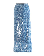 HEYFANCYSTYLE Women's Designer Sequin Glitter Straight Midi Skirt