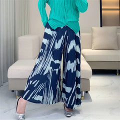 HEYFANCYSTYLE Women's Flowy Japanese Pleated Wide-Leg Pants Luxury