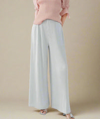 HEYFANCYSTYLE Women's Japanese Pleats Plisse Wide-Leg Palazzo Trousers
