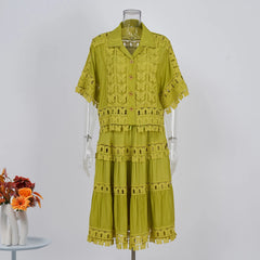 HEYFANCYSTYLE Women's Luxe Lace Embroidered Top & Skirt Set