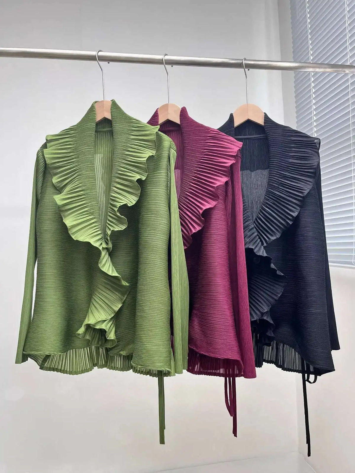 Japan Ruffle Jacket Pleated Ruffle Japanese Cardigan – HEYFANCYSTYLE