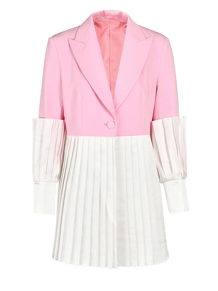 Hey Function Modern Luxe Plissé-Trim Blazer – HEYFANCYSTYLE