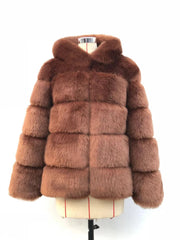 Women's Cozy Luxury Faux Fur Hooded Jacket