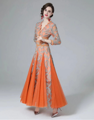 Couture Mesh Embroidery Midi Dress